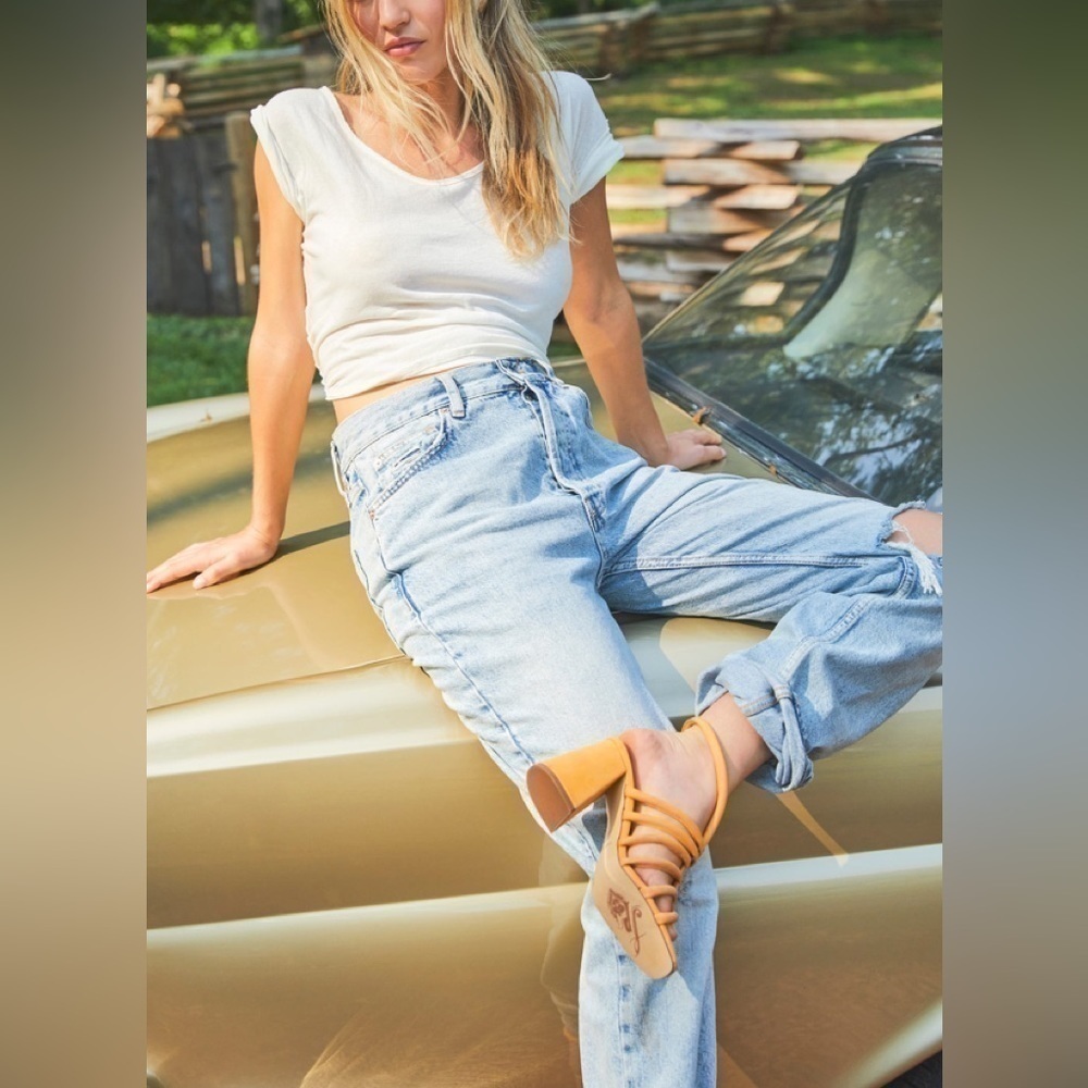 Free People Women’s Colette Sandal hot orange size 39 /9 - Picture 3 of 15